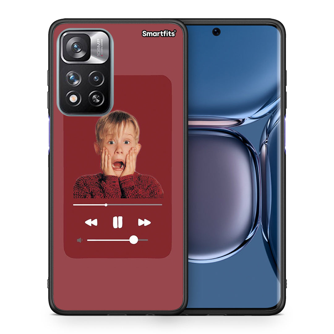 Θήκη Xiaomi Redmi Note 11 Pro/11 Pro+ Xmas Alone Music από τη Smartfits με σχέδιο στο πίσω μέρος και μαύρο περίβλημα | Xiaomi Redmi Note 11 Pro/11 Pro+ Xmas Alone Music case with colorful back and black bezels