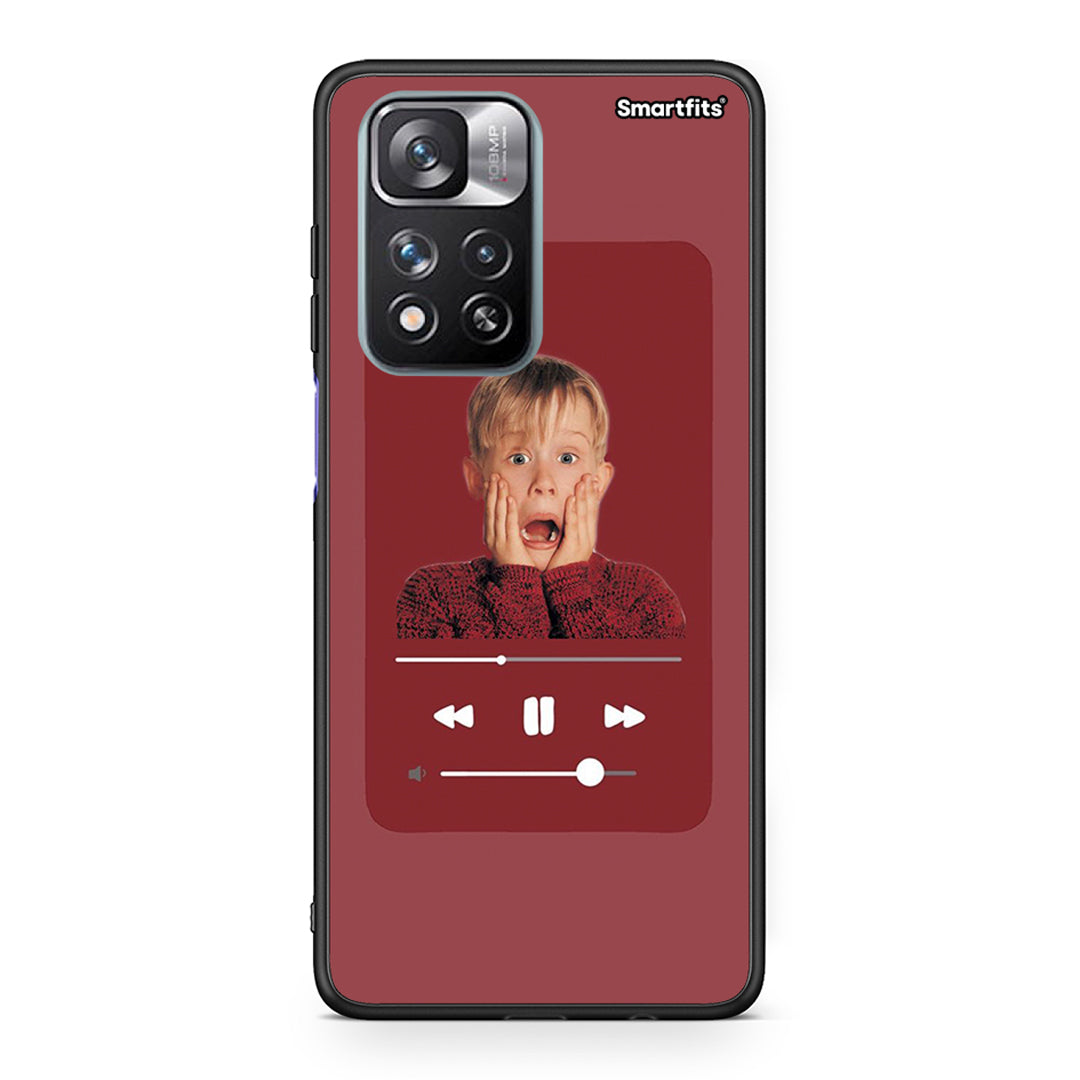Xiaomi Redmi Note 11 Pro/11 Pro+ Xmas Alone Music θήκη από τη Smartfits με σχέδιο στο πίσω μέρος και μαύρο περίβλημα | Smartphone case with colorful back and black bezels by Smartfits