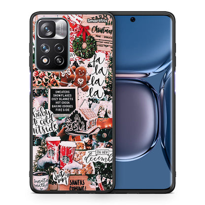 Θήκη Xiaomi Redmi Note 11 Pro/11 Pro+ Xmas Habbits από τη Smartfits με σχέδιο στο πίσω μέρος και μαύρο περίβλημα | Xiaomi Redmi Note 11 Pro/11 Pro+ Xmas Habbits case with colorful back and black bezels