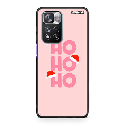 Xiaomi Redmi Note 11 Pro/11 Pro+ Xmas Ho Ho Ho θήκη από τη Smartfits με σχέδιο στο πίσω μέρος και μαύρο περίβλημα | Smartphone case with colorful back and black bezels by Smartfits