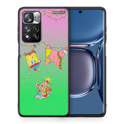 Θήκη Xiaomi Redmi Note 11 Pro/11 Pro+ Xmas Lights από τη Smartfits με σχέδιο στο πίσω μέρος και μαύρο περίβλημα | Xiaomi Redmi Note 11 Pro/11 Pro+ Xmas Lights case with colorful back and black bezels