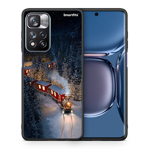 Θήκη Xiaomi Redmi Note 11 Pro/11 Pro+ Xmas Train από τη Smartfits με σχέδιο στο πίσω μέρος και μαύρο περίβλημα | Xiaomi Redmi Note 11 Pro/11 Pro+ Xmas Train case with colorful back and black bezels
