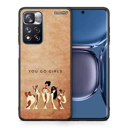 Θήκη Xiaomi Redmi Note 11 Pro/11 Pro+ You Go Girl από τη Smartfits με σχέδιο στο πίσω μέρος και μαύρο περίβλημα | Xiaomi Redmi Note 11 Pro/11 Pro+ You Go Girl case with colorful back and black bezels