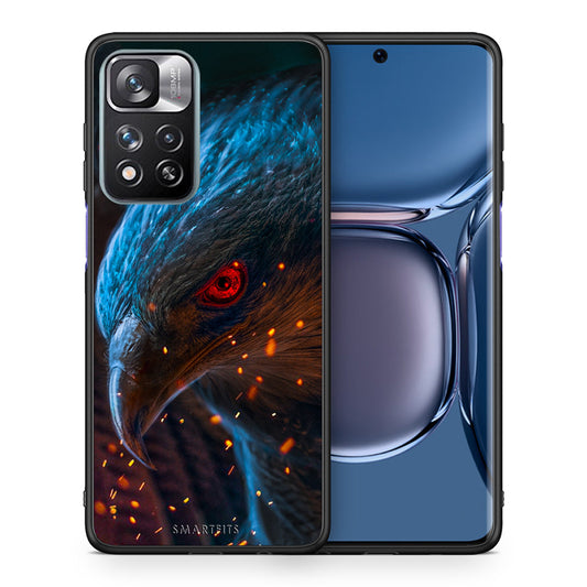 Θήκη Xiaomi Redmi Note 11 Pro/11 Pro+ Eagle PopArt από τη Smartfits με σχέδιο στο πίσω μέρος και μαύρο περίβλημα | Xiaomi Redmi Note 11 Pro/11 Pro+ Eagle PopArt case with colorful back and black bezels