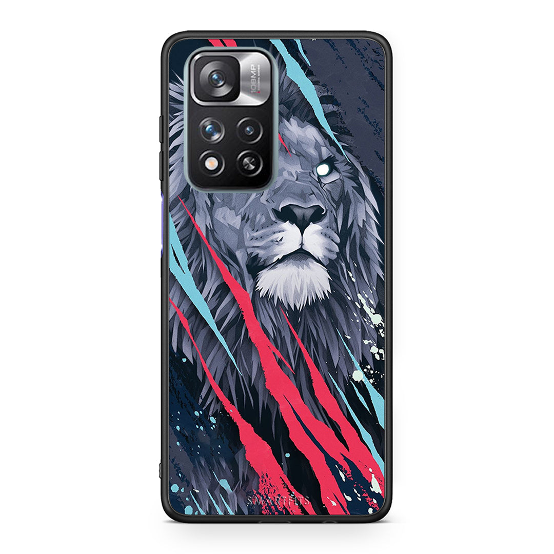 4 - Xiaomi Redmi Note 11 Pro/11 Pro+ Lion Designer PopArt case, cover, bumper