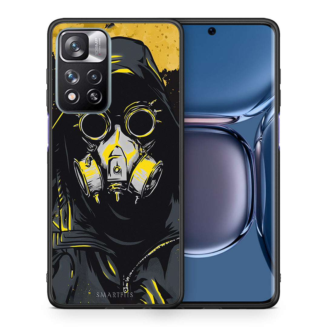 Θήκη Xiaomi Redmi Note 11 Pro/11 Pro+ Mask PopArt από τη Smartfits με σχέδιο στο πίσω μέρος και μαύρο περίβλημα | Xiaomi Redmi Note 11 Pro/11 Pro+ Mask PopArt case with colorful back and black bezels