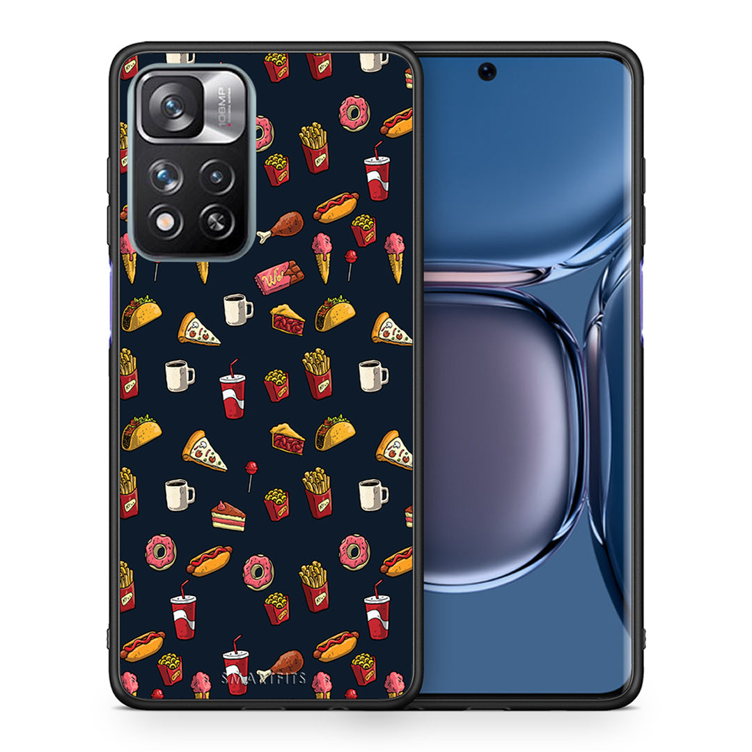 Θήκη Xiaomi Redmi Note 11 Pro/11 Pro+ Hungry Random από τη Smartfits με σχέδιο στο πίσω μέρος και μαύρο περίβλημα | Xiaomi Redmi Note 11 Pro/11 Pro+ Hungry Random case with colorful back and black bezels