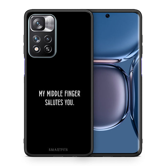 Θήκη Xiaomi Redmi Note 11 Pro/11 Pro+ Salute από τη Smartfits με σχέδιο στο πίσω μέρος και μαύρο περίβλημα | Xiaomi Redmi Note 11 Pro/11 Pro+ Salute case with colorful back and black bezels