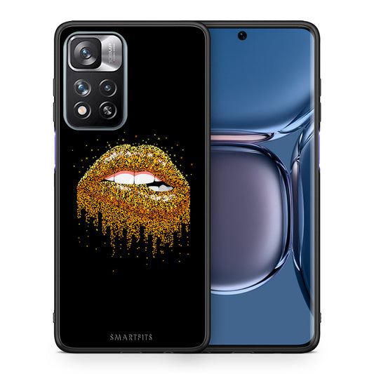 Θήκη Xiaomi Redmi Note 11 Pro/11 Pro+ Golden Valentine από τη Smartfits με σχέδιο στο πίσω μέρος και μαύρο περίβλημα | Xiaomi Redmi Note 11 Pro/11 Pro+ Golden Valentine case with colorful back and black bezels