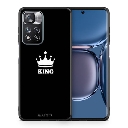 Θήκη Xiaomi Redmi Note 11 Pro/11 Pro+ King Valentine από τη Smartfits με σχέδιο στο πίσω μέρος και μαύρο περίβλημα | Xiaomi Redmi Note 11 Pro/11 Pro+ King Valentine case with colorful back and black bezels
