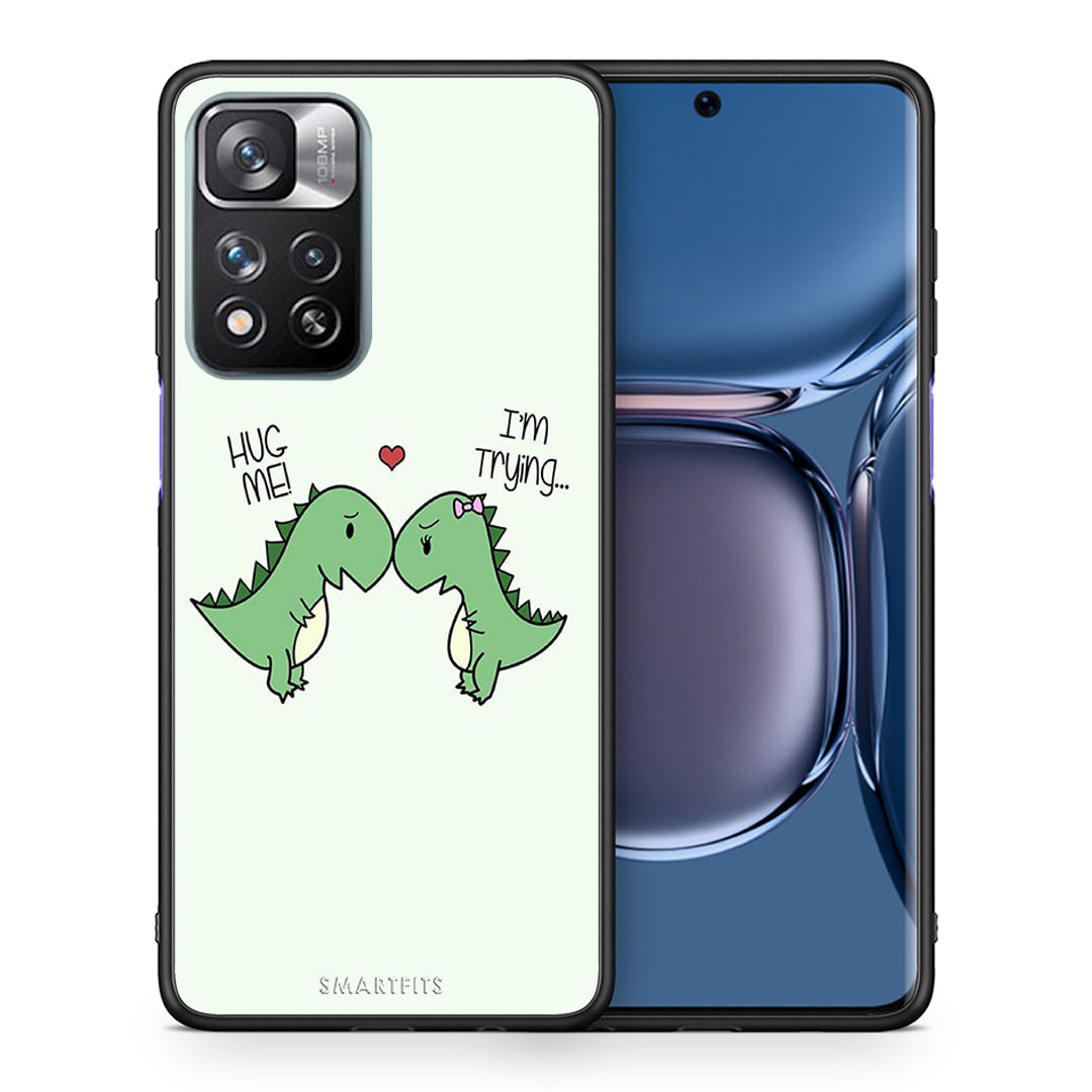 Θήκη Xiaomi Redmi Note 11 Pro/11 Pro+ Rex Valentine από τη Smartfits με σχέδιο στο πίσω μέρος και μαύρο περίβλημα | Xiaomi Redmi Note 11 Pro/11 Pro+ Rex Valentine case with colorful back and black bezels