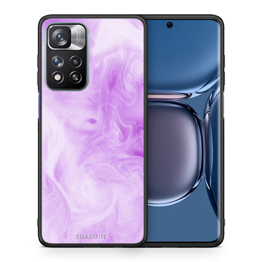 Θήκη Xiaomi Redmi Note 11 Pro/11 Pro+ Lavender Watercolor από τη Smartfits με σχέδιο στο πίσω μέρος και μαύρο περίβλημα | Xiaomi Redmi Note 11 Pro/11 Pro+ Lavender Watercolor case with colorful back and black bezels