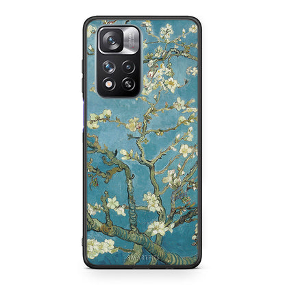 Xiaomi Redmi Note 11 Pro/11 Pro+ White Blossoms θήκη από τη Smartfits με σχέδιο στο πίσω μέρος και μαύρο περίβλημα | Smartphone case with colorful back and black bezels by Smartfits