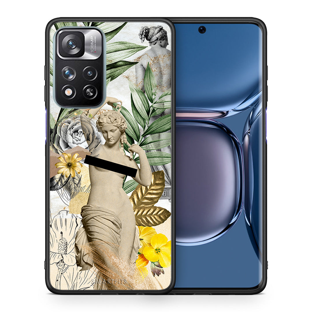Θήκη Xiaomi Redmi Note 11 Pro/11 Pro+ Woman Statue από τη Smartfits με σχέδιο στο πίσω μέρος και μαύρο περίβλημα | Xiaomi Redmi Note 11 Pro/11 Pro+ Woman Statue case with colorful back and black bezels