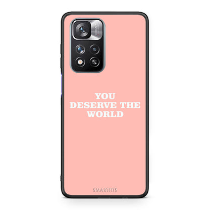 Xiaomi Redmi Note 11 Pro / 11 Pro+ You Deserve The World Θήκη Αγίου Βαλεντίνου από τη Smartfits με σχέδιο στο πίσω μέρος και μαύρο περίβλημα | Smartphone case with colorful back and black bezels by Smartfits