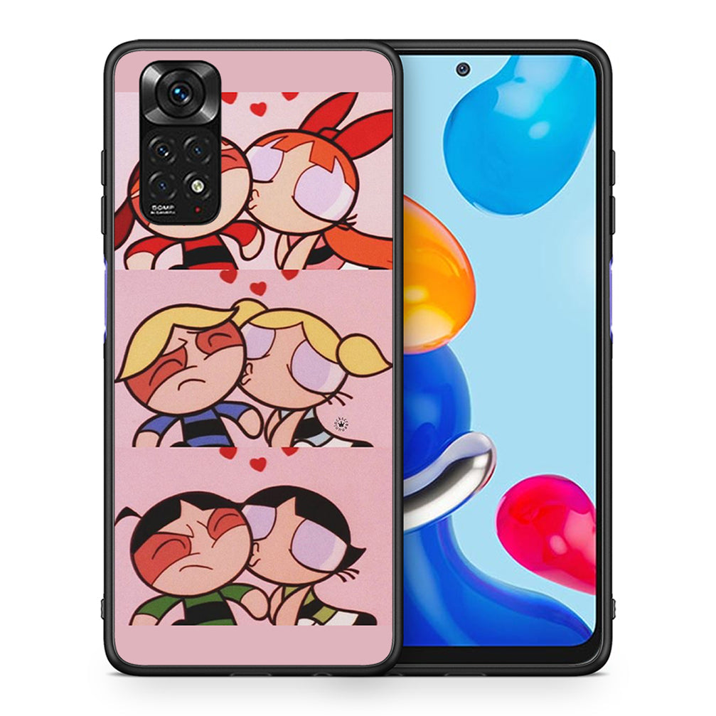 Θήκη Αγίου Βαλεντίνου Xiaomi Redmi 10 / Redmi Note 11 4G Puff Love από τη Smartfits με σχέδιο στο πίσω μέρος και μαύρο περίβλημα | Xiaomi Redmi 10 / Redmi Note 11 4G Puff Love case with colorful back and black bezels