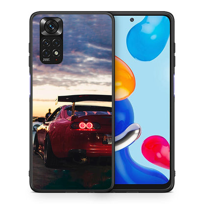 Θήκη Xiaomi Redmi Note 11 Racing Supra από τη Smartfits με σχέδιο στο πίσω μέρος και μαύρο περίβλημα | Xiaomi Redmi Note 11 Racing Supra case with colorful back and black bezels