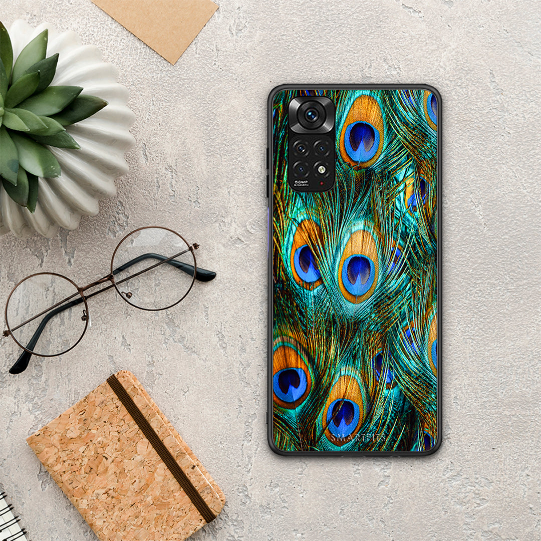 Real Peacock Feathers - Xiaomi Redmi Note 11 4G / 11S 4G θήκη