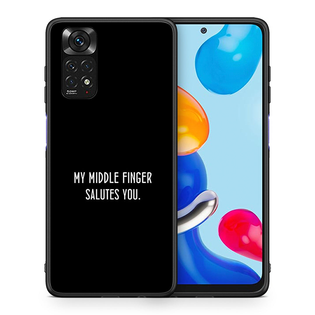 Θήκη Xiaomi Redmi Note 11 Salute από τη Smartfits με σχέδιο στο πίσω μέρος και μαύρο περίβλημα | Xiaomi Redmi Note 11 Salute case with colorful back and black bezels