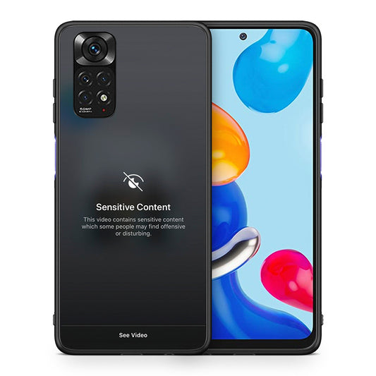 Θήκη Xiaomi Redmi Note 11 Sensitive Content από τη Smartfits με σχέδιο στο πίσω μέρος και μαύρο περίβλημα | Xiaomi Redmi Note 11 Sensitive Content case with colorful back and black bezels