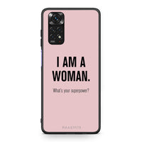 Thumbnail for Xiaomi Redmi Note 11 Superpower Woman θήκη από τη Smartfits με σχέδιο στο πίσω μέρος και μαύρο περίβλημα | Smartphone case with colorful back and black bezels by Smartfits