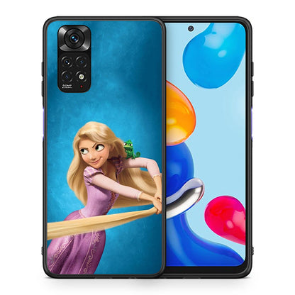 Θήκη Αγίου Βαλεντίνου Xiaomi Redmi 10 / Redmi Note 11 4G Tangled 2 από τη Smartfits με σχέδιο στο πίσω μέρος και μαύρο περίβλημα | Xiaomi Redmi 10 / Redmi Note 11 4G Tangled 2 case with colorful back and black bezels