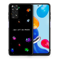 Thumbnail for Θήκη Xiaomi Redmi Note 11 AFK Text από τη Smartfits με σχέδιο στο πίσω μέρος και μαύρο περίβλημα | Xiaomi Redmi Note 11 AFK Text case with colorful back and black bezels