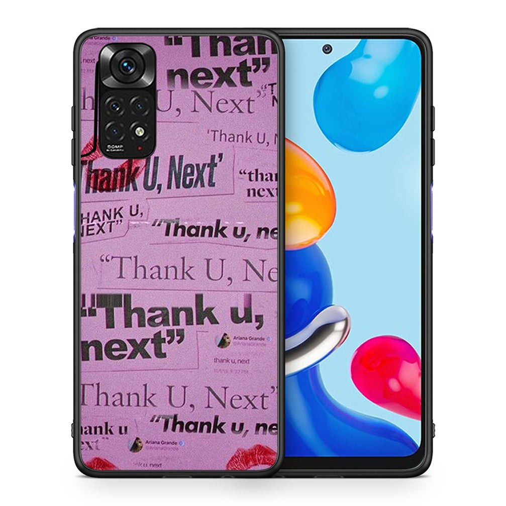 Θήκη Αγίου Βαλεντίνου Xiaomi Redmi 10 / Redmi Note 11 4G Thank You Next από τη Smartfits με σχέδιο στο πίσω μέρος και μαύρο περίβλημα | Xiaomi Redmi 10 / Redmi Note 11 4G Thank You Next case with colorful back and black bezels