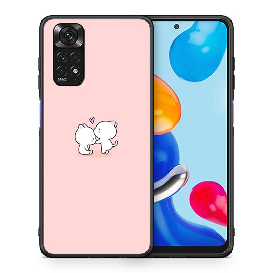 Θήκη Xiaomi Redmi Note 11 Love Valentine από τη Smartfits με σχέδιο στο πίσω μέρος και μαύρο περίβλημα | Xiaomi Redmi Note 11 Love Valentine case with colorful back and black bezels