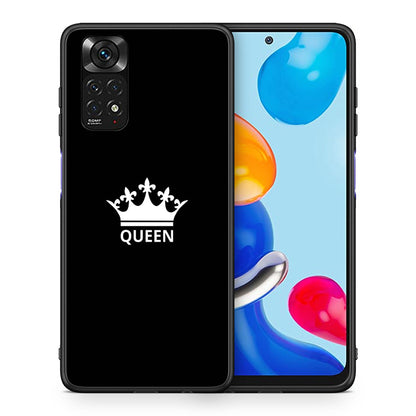 Θήκη Xiaomi Redmi Note 11 Queen Valentine από τη Smartfits με σχέδιο στο πίσω μέρος και μαύρο περίβλημα | Xiaomi Redmi Note 11 Queen Valentine case with colorful back and black bezels