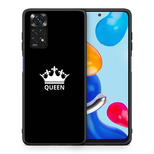 Θήκη Xiaomi Redmi Note 11 Queen Valentine από τη Smartfits με σχέδιο στο πίσω μέρος και μαύρο περίβλημα | Xiaomi Redmi Note 11 Queen Valentine case with colorful back and black bezels