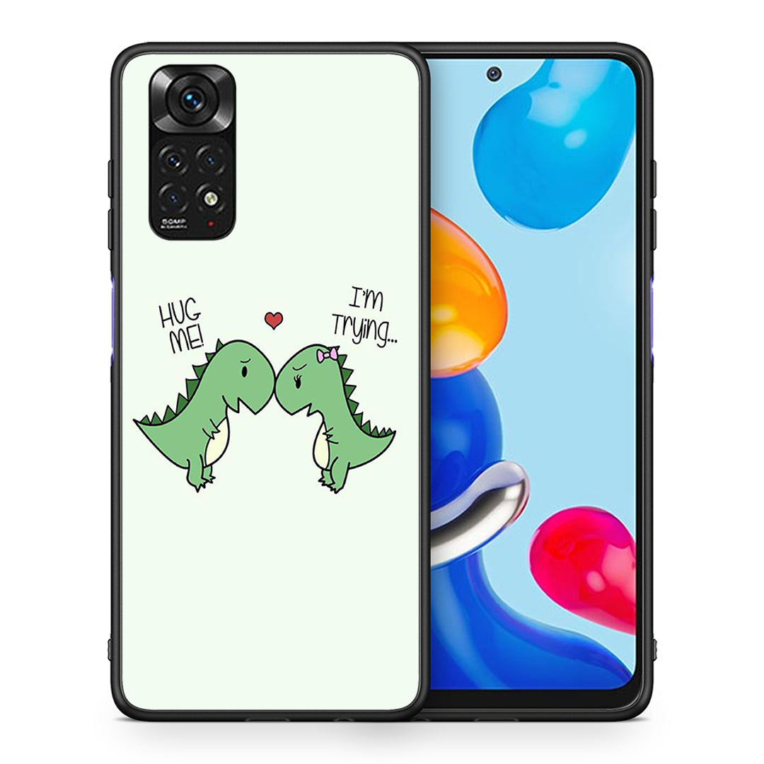 Θήκη Xiaomi Redmi Note 11 Rex Valentine από τη Smartfits με σχέδιο στο πίσω μέρος και μαύρο περίβλημα | Xiaomi Redmi Note 11 Rex Valentine case with colorful back and black bezels