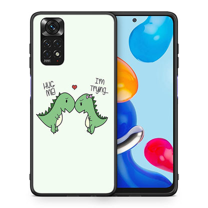 Θήκη Xiaomi Redmi Note 11 Rex Valentine από τη Smartfits με σχέδιο στο πίσω μέρος και μαύρο περίβλημα | Xiaomi Redmi Note 11 Rex Valentine case with colorful back and black bezels