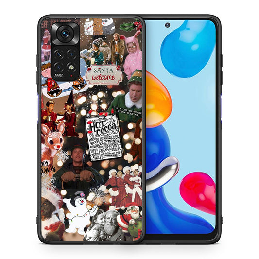 Χριστουγεννιάτικη Θήκη Xiaomi Redmi 10 / Redmi Note 11 4G Xmas Movies από τη Smartfits με σχέδιο στο πίσω μέρος και μαύρο περίβλημα | Xiaomi Redmi 10 / Redmi Note 11 4G Xmas Movies case with colorful back and black bezels