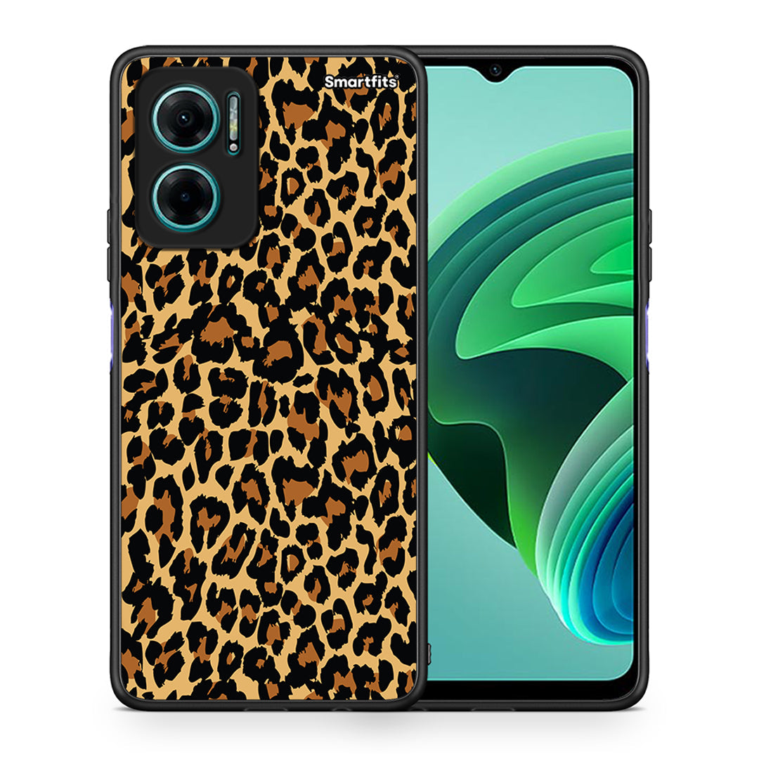 Θήκη Xiaomi Redmi Note 11E Leopard Animal από τη Smartfits με σχέδιο στο πίσω μέρος και μαύρο περίβλημα | Xiaomi Redmi Note 11E Leopard Animal case with colorful back and black bezels