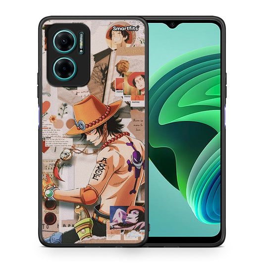 Θήκη Xiaomi Redmi Note 11E Anime Collage από τη Smartfits με σχέδιο στο πίσω μέρος και μαύρο περίβλημα | Xiaomi Redmi Note 11E Anime Collage case with colorful back and black bezels
