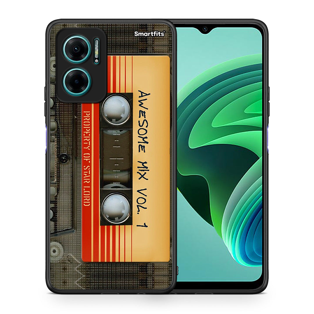 Θήκη Xiaomi Redmi Note 11E Awesome Mix από τη Smartfits με σχέδιο στο πίσω μέρος και μαύρο περίβλημα | Xiaomi Redmi Note 11E Awesome Mix case with colorful back and black bezels