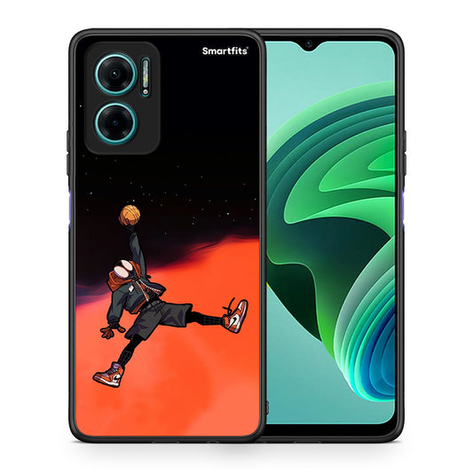 Θήκη Xiaomi Redmi Note 11E Basketball Hero από τη Smartfits με σχέδιο στο πίσω μέρος και μαύρο περίβλημα | Xiaomi Redmi Note 11E Basketball Hero case with colorful back and black bezels