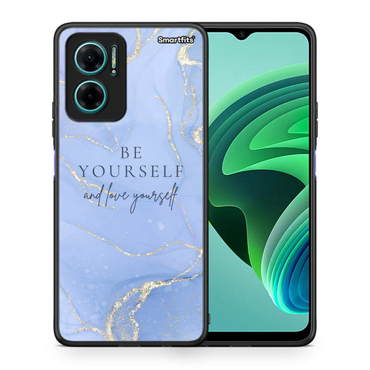 Θήκη Xiaomi Redmi Note 11E Be Yourself από τη Smartfits με σχέδιο στο πίσω μέρος και μαύρο περίβλημα | Xiaomi Redmi Note 11E Be Yourself case with colorful back and black bezels