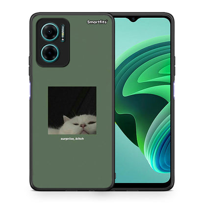 Θήκη Xiaomi Redmi Note 11E Bitch Surprise από τη Smartfits με σχέδιο στο πίσω μέρος και μαύρο περίβλημα | Xiaomi Redmi Note 11E Bitch Surprise case with colorful back and black bezels