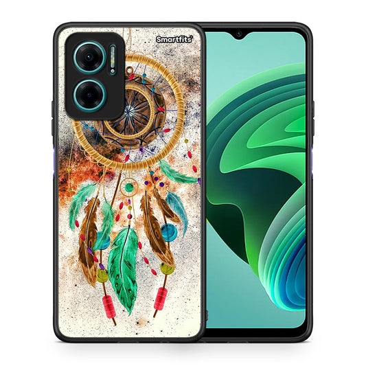 Θήκη Xiaomi Redmi Note 11E DreamCatcher Boho από τη Smartfits με σχέδιο στο πίσω μέρος και μαύρο περίβλημα | Xiaomi Redmi Note 11E DreamCatcher Boho case with colorful back and black bezels