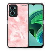 Thumbnail for Θήκη Xiaomi Redmi Note 11E Pink Feather Boho από τη Smartfits με σχέδιο στο πίσω μέρος και μαύρο περίβλημα | Xiaomi Redmi Note 11E Pink Feather Boho case with colorful back and black bezels
