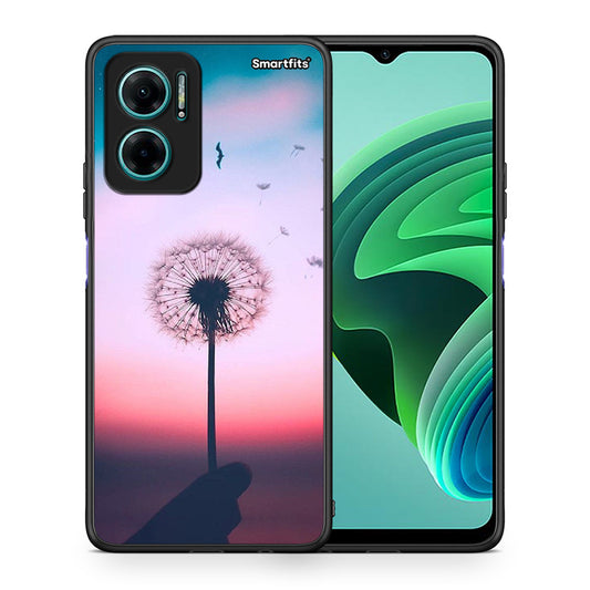 Θήκη Xiaomi Redmi Note 11E Wish Boho από τη Smartfits με σχέδιο στο πίσω μέρος και μαύρο περίβλημα | Xiaomi Redmi Note 11E Wish Boho case with colorful back and black bezels