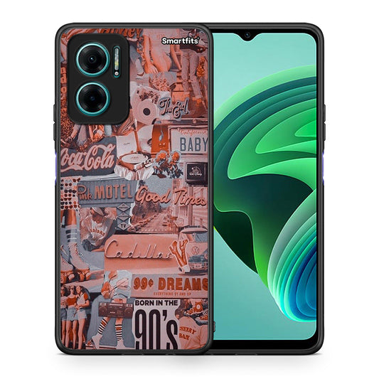 Θήκη Xiaomi Redmi Note 11E Born In 90s από τη Smartfits με σχέδιο στο πίσω μέρος και μαύρο περίβλημα | Xiaomi Redmi Note 11E Born In 90s case with colorful back and black bezels