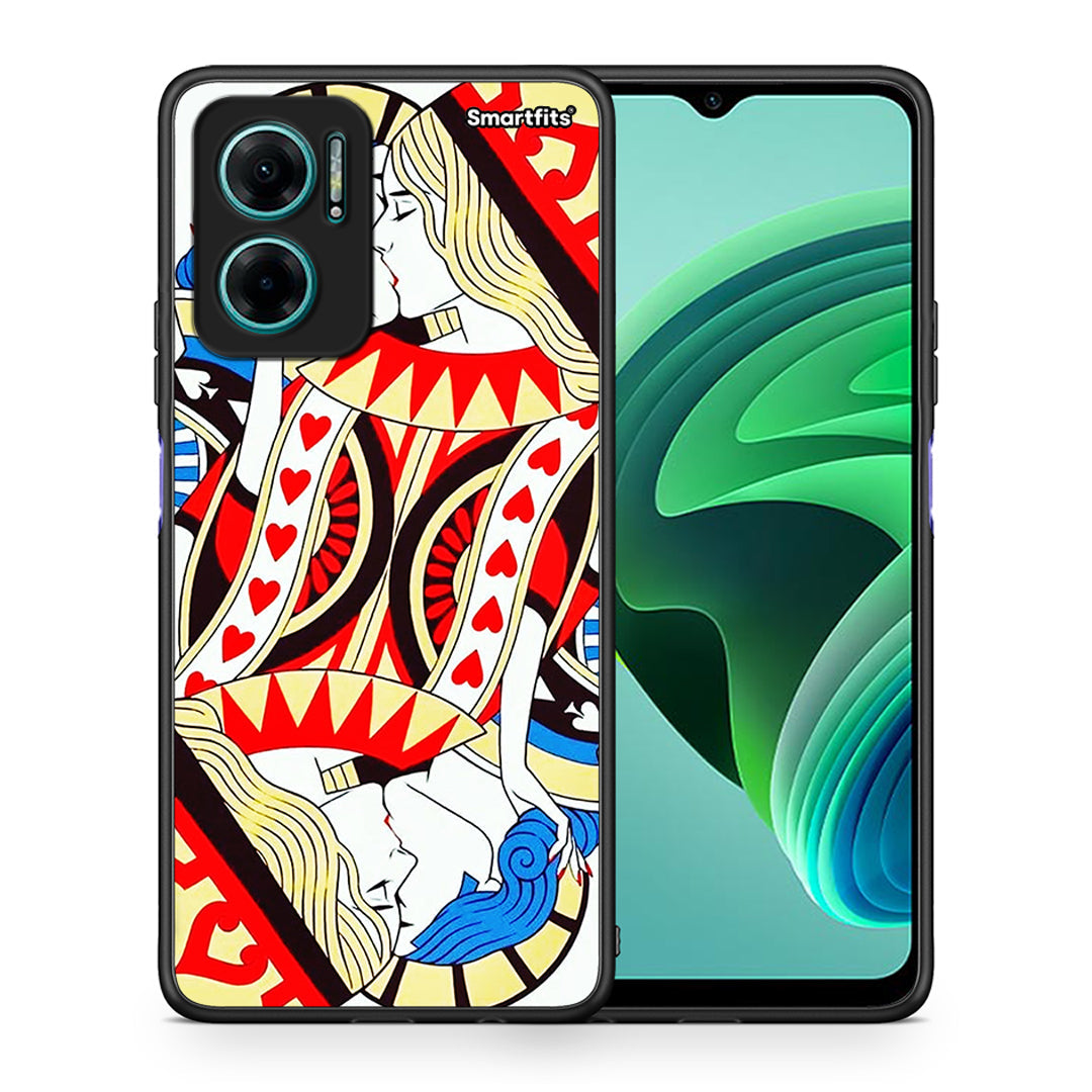 Θήκη Xiaomi Redmi Note 11E Card Love από τη Smartfits με σχέδιο στο πίσω μέρος και μαύρο περίβλημα | Xiaomi Redmi Note 11E Card Love case with colorful back and black bezels