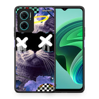 Thumbnail for Θήκη Xiaomi Redmi Note 11E Cat Collage από τη Smartfits με σχέδιο στο πίσω μέρος και μαύρο περίβλημα | Xiaomi Redmi Note 11E Cat Collage case with colorful back and black bezels