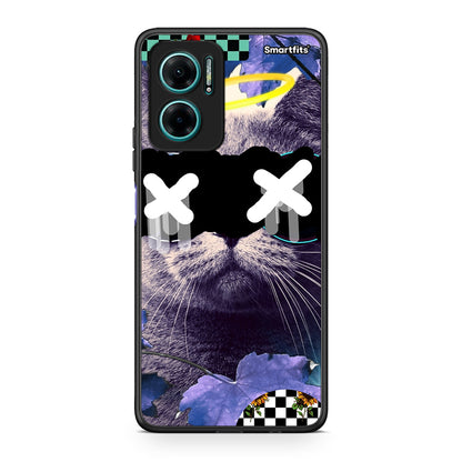 Xiaomi Redmi Note 11E Cat Collage θήκη από τη Smartfits με σχέδιο στο πίσω μέρος και μαύρο περίβλημα | Smartphone case with colorful back and black bezels by Smartfits