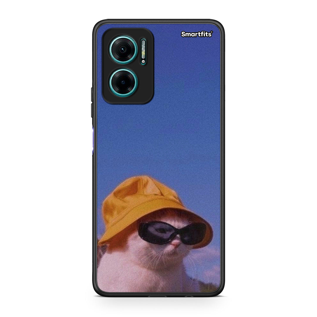Xiaomi Redmi Note 11E Cat Diva θήκη από τη Smartfits με σχέδιο στο πίσω μέρος και μαύρο περίβλημα | Smartphone case with colorful back and black bezels by Smartfits