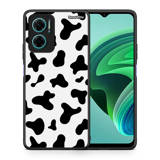 Θήκη Xiaomi Redmi Note 11E Cow Print από τη Smartfits με σχέδιο στο πίσω μέρος και μαύρο περίβλημα | Xiaomi Redmi Note 11E Cow Print case with colorful back and black bezels