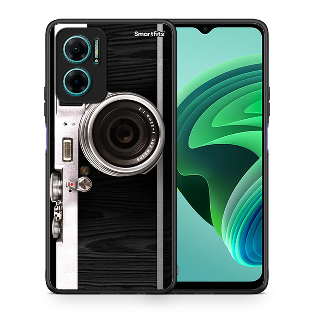 Θήκη Xiaomi Redmi Note 11E Emily In Paris από τη Smartfits με σχέδιο στο πίσω μέρος και μαύρο περίβλημα | Xiaomi Redmi Note 11E Emily In Paris case with colorful back and black bezels